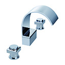 Badewanne Armaturen  /  Zwei Griffe  /  Wasserfall - PENDER