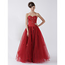 Ball Gown Strapless Floor-length Applique Imported Satin Prom/ Evening Dress (HSX1067)