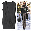 wol longline mouwloze sjaal zoals trui vest voor dames (1001bb010-0739)