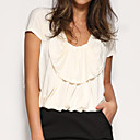 mangas cortas t escote única de las mujeres-shirts (8502bc006-0497)