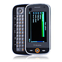 V19 Dual Card Dual Camera Dual Band 3.0 Inch QWERTY Keypad Touch Srceen Slide Cell Phone Black (2GB TF Card)