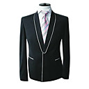 Een button midden-vented shawl revers wol bruidegom wear / smoking / heren pak jas en broek