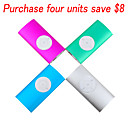 4GB Fashion Design MP3 Player With Clip / 4 Color 4 PCS Per Package (HB008)