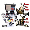 Damascus Handmade 2 Tattoo Machines Kit with Superior LED Power Supply