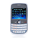 CTW-49 WIFI Quad Band Dual Card TV JAVA Dual Camera Flashlight QWERTY Keypad Trackball Design Cell Phone White (2GB TF Card)