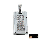 Garish Sterling Silver Jewelry Jewelry USB Flash Drive - Optional Memory From 2GB to 16GB (SMQ4752)