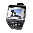 DS16 Quad Band with Bluetooth Compass Touch Screen Watch Cell Phone Black (2GB TF Card)