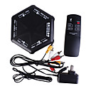 4 av puerto de vídeo de señal de audio RCA selector con cable y control remoto