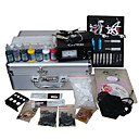 2 Pistolen Tattoo-Set mit Kraft und 7 * 20ml Tinte
