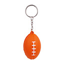 Rugby Style Keychain with Soft Plastic Material-Orange