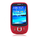 cz8000 + dual band quad carte TV double lampe de poche caméra wifi java clavier QWERTY 3,0 pouces écran tactile téléphone portable rouge (2 Go Carte T