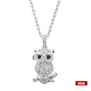 8GB Owl Style USB Flash Drive Necklace (Silver)