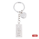 Stainless Steel USB2.0 Flash Drive Keychain (16GB)