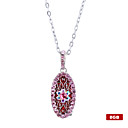 8GB Crystal Flower Style USB Flash Drive Necklace (Pink)