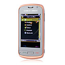 E58 doble banda cuádruple tarjeta de doble cámara til't y agitar ultra delgada pantalla táctil de células de oro teléfono (tarjeta de 2GB TF y funda d