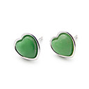 mooie 925 sterling zilver met jade decoratie geplatineerd oorbellen (+0.801 tot 10.777)