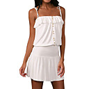 volants de compensation de baguage ceinture robe décolleté camisole Débardeurs / robes pour femmes (FF-1801bf121-0851)