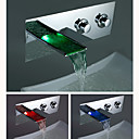 Grifo de Bañera Bimando efecto Cascada con LED - OKANOGAN