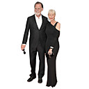 Cannes 2010 Taylor Hackford Taste 1 Mitte-peak entlüftet Revers tragen Wolle Bräutigam / Smoking / Herrenanzug Jacke und Hose (pmlfxz0087)