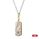 8GB Crystal Pendant Style USB Flash Drive Necklace (Gold)