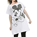 Mickey Patterns Short Sleeves Round Neckline Longline T-shirt / Women's Maternity Wear (FF-4202BF013-0736)