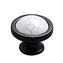 Oil Rubbed Brass Ceramic Cabinet Knobs (Pack of 10) (0768-804-MBL)