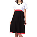 Short Sleeves Round Neckline Jersery Maternity Dress / Women's Maternity Wear (FF-1801BG011-0736)