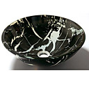 Victory Black White Tempered glass Vessel Sink(0917-VT6001)