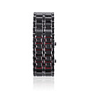 72-LED Red Light Matrix Leather Watch/Wristwatch (Black)