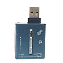 43-in-1 High Speed USB 2.0 M2/XD/TF/MS Card Reader - Blue