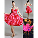 Taylor Momsen A-line Sweetheart Short/Mini Taffeta Cocktail/Homecoming/Gossip Girl Fashion Dress(FSH0039)