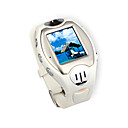S66 The Smallest Quad Band Bluetooth Touch Screen Watch Cell Phone White(2GB TF Card)