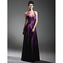 Sheath/ Column Halter Floor-length Elastic Woven Satin Evening Dress