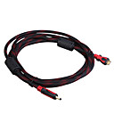 Gold Plated 1080P HDMI V1.3 Male to Mini HDMI Male Connection Cable (3M-Length)