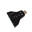USB 7.1 canaux virtuels 3D adaptateur audio carte son pour ordinateur de bureau ordinateur portable double interfaces casque micro-double (smq5805)