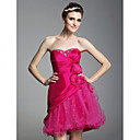 Clearance!A-line Sweetheart Short/ Mini Taffeta Tulle Cocktail Dress