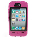 extra robusten Schutzschicht Auswirkungen Gehäuse Case + LCD Screen Protector für iPhone 4 (rosa)