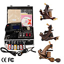 damas de première qualité fabriqués à la main tatouage 3 machines kit avec alimentation supérieure conduit (ly099)