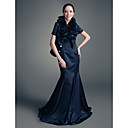 Trumpet/ Mermaid Sweetheart Sweep/ Brush Train Satin Mother of the Bride Dress With A Wrap