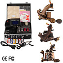 Damascus Hand-made 3 Tattoo Machines Kit with Superior LED Power Supply