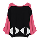 Special Cat Eyes Design Bat Sleeves Round Neckline Sweater / Women's Sweaters (FF-B-BI0857108)