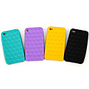 Silicone Protective Case for iPhone 4 - Grid (4 Colors Per Pack)