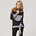 Multi-color Stripes Cowl Neck Long Bat Sleeves Pullover / Women's Pullovers (FF-B-BJ1058020)