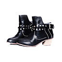 topkwaliteit pu bovenste lage hakken korte laars met strass / band fashion schoen (0987-ca30681)