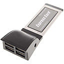 4-port usb 2.0 express adaptador de tarjetas para el ordenador portátil (34 mm)
