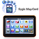 portátil 5 "da tela de toque carro navegador GPS com transmissor original sygic mapa cartão-media-jogos-fm (szc6177)