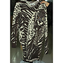 Leopard Patterns Beaded Long Sleeves Round Neckline Sweater Dress / Women's Dresses (FF-A-BK0997024)