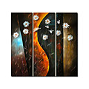 Stretched 3-pc Handmade Abstract Painting Set (0192-YCF103794)