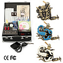 3 Carved Tattoo Machine Kit with LCD Power