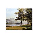 Stretched Handmade The Cours-la-Reine at Rouen-Morning,Sunlight Painting  by Camille Pissarro (0192-YCF103938)